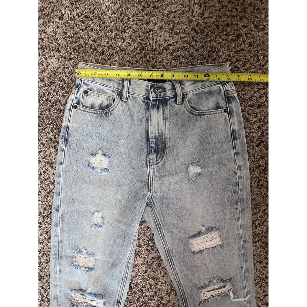 Bardot Light Wash Distressed High Rise Straight Leg Jeans Size 26 US 4 91237PB - Picture 5 of 6